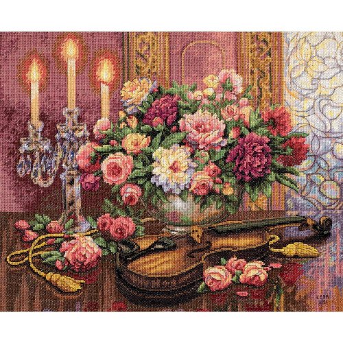 (image for) Gold Collection Romantic Floral Counted Cross Stitch Kit
